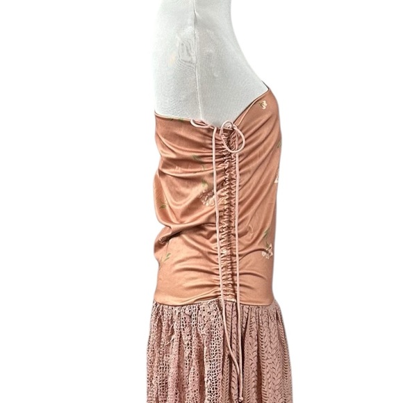 Free People Ethereal Dainty Lace Floral Convertible Maxi Dress Skirt Medium NWT - Picture 9 of 17